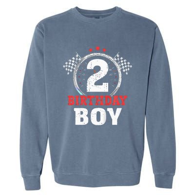 Race Car 2nd Birthday Party Supplies Garment-Dyed Sweatshirt