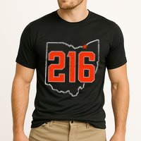 Retro Cleveland 216 Area Code Ohio Outline Cooling Performance Crew T-Shirt
