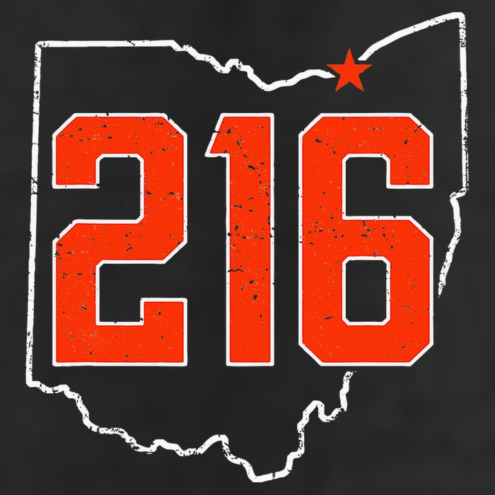 Retro Cleveland 216 Area Code Ohio Outline Adult Drive Performance Visor