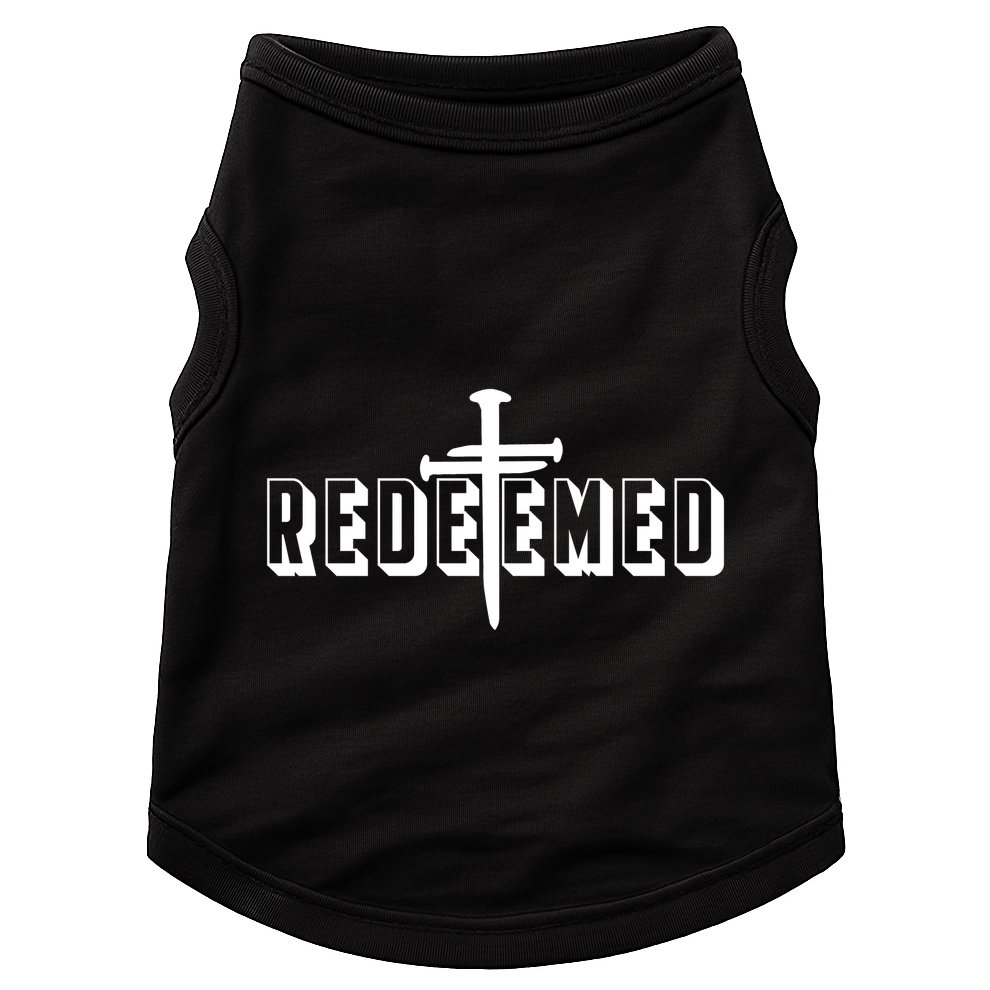 Redeemed Collection 3 Nails Cross Jesus Christ Christian Catholic Doggie Tank