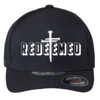 Redeemed Collection 3 Nails Cross Jesus Christ Christian Catholic Flexfit Unipanel Trucker Cap