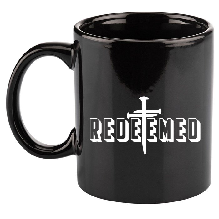 Redeemed Collection 3 Nails Cross Jesus Christ Christian Catholic 11oz C Handle Ceramic Mug