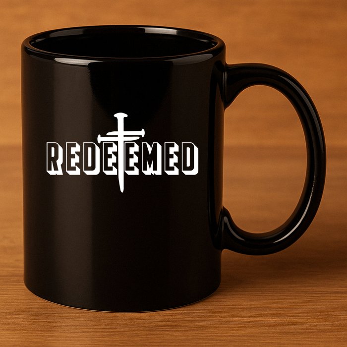 Redeemed Collection 3 Nails Cross Jesus Christ Christian Catholic 11oz C Handle Ceramic Mug