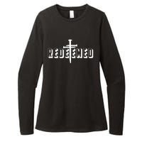 Redeemed Collection 3 Nails Cross Jesus Christ Christian Catholic Womens CVC Long Sleeve Shirt