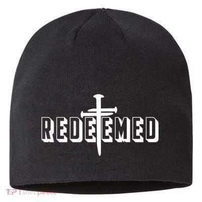 Redeemed Collection 3 Nails Cross Jesus Christ Christian Catholic Sustainable Beanie