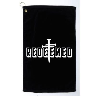 Redeemed Collection 3 Nails Cross Jesus Christ Christian Catholic Golf Towel