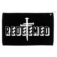 Redeemed Collection 3 Nails Cross Jesus Christ Christian Catholic Grommeted Golf Towel