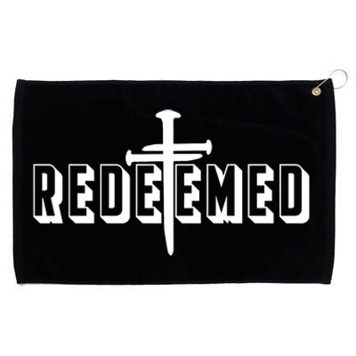 Redeemed Collection 3 Nails Cross Jesus Christ Christian Catholic Grommeted Golf Towel