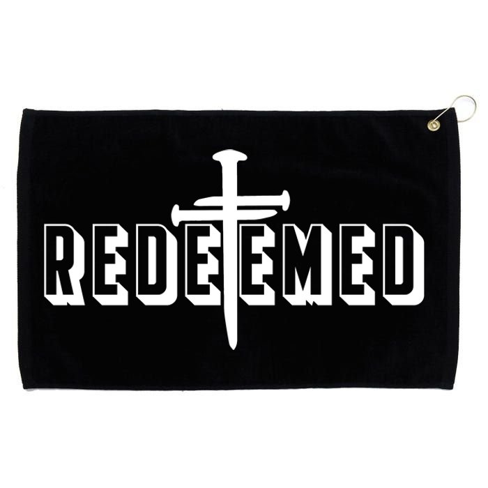 Redeemed Collection 3 Nails Cross Jesus Christ Christian Catholic Grommeted Golf Towel