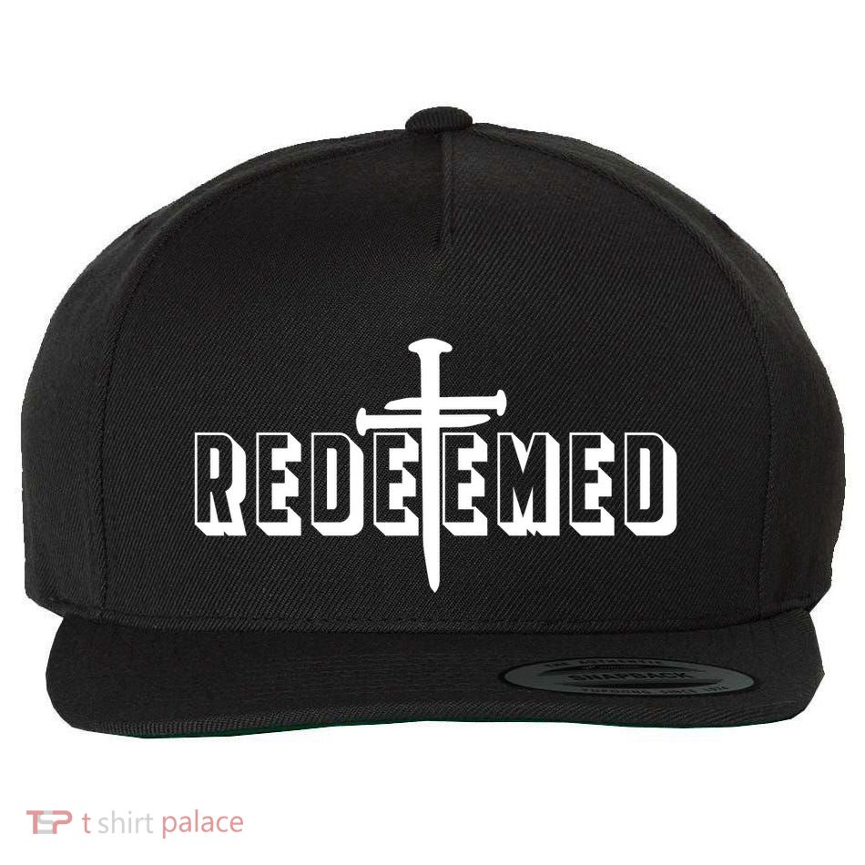 Redeemed Collection 3 Nails Cross Jesus Christ Christian Catholic Wool Snapback Cap