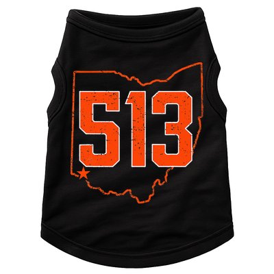 Retro Cincinnati 513 Area Code Ohio Doggie Tank