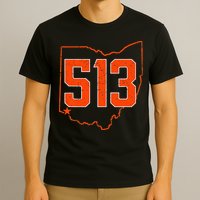 Retro Cincinnati 513 Area Code Ohio T-Shirt