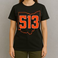 Retro Cincinnati 513 Area Code Ohio T-Shirt