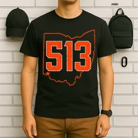 Retro Cincinnati 513 Area Code Ohio T-Shirt