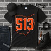 Retro Cincinnati 513 Area Code Ohio Tall T-Shirt