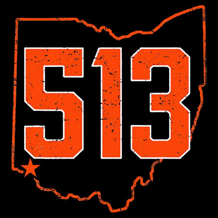 Retro Cincinnati 513 Area Code Ohio Button