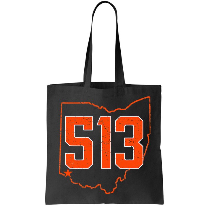 Retro Cincinnati 513 Area Code Ohio Bag