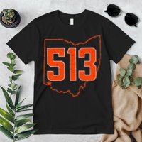 Retro Cincinnati 513 Area Code Ohio Premium T-Shirt