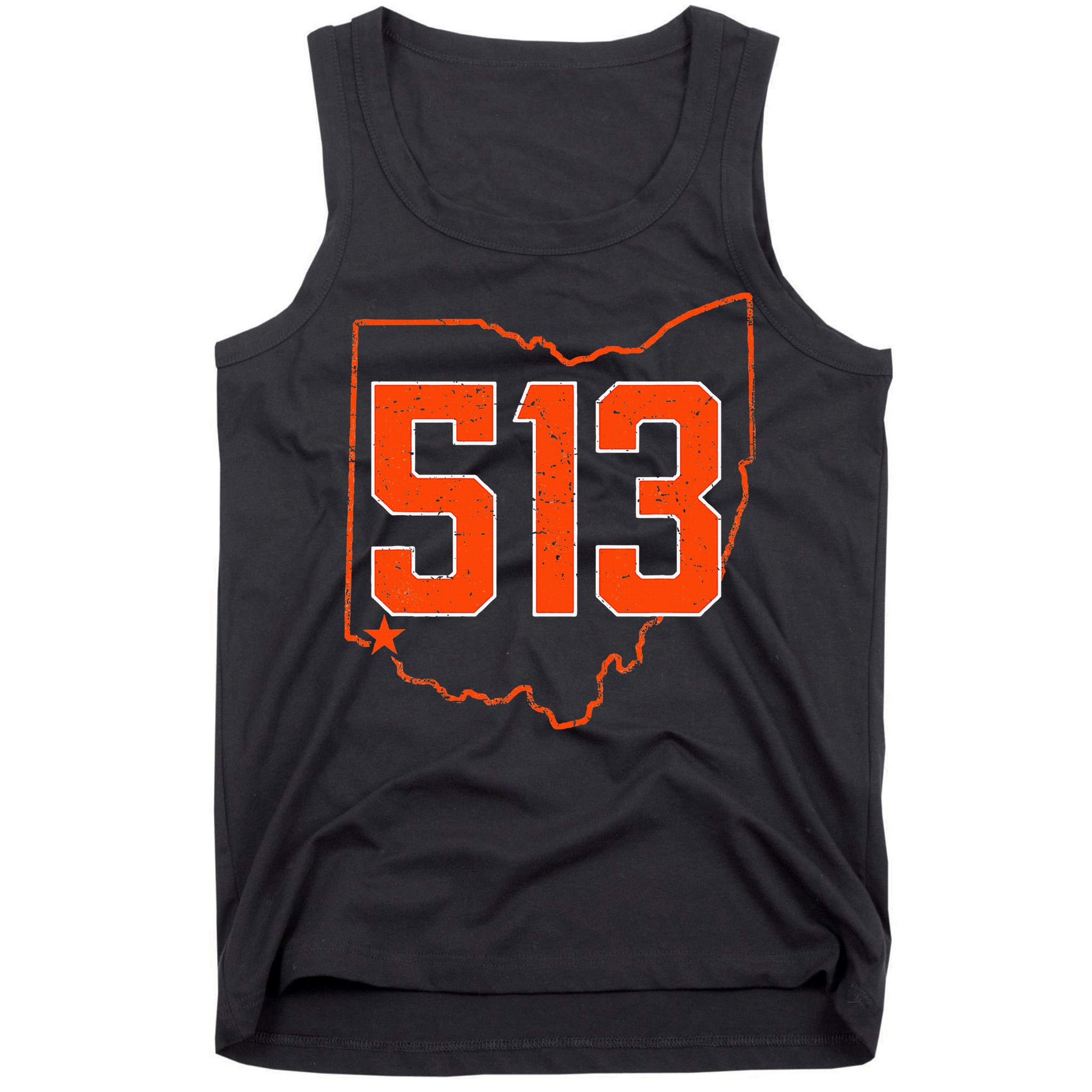 Retro Cincinnati 513 Area Code Ohio Tank Top