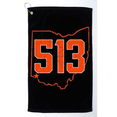 Retro Cincinnati 513 Area Code Ohio Golf Towel