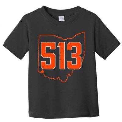 Retro Cincinnati 513 Area Code Ohio Toddler T-Shirt