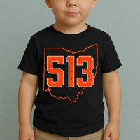 Retro Cincinnati 513 Area Code Ohio Toddler T-Shirt