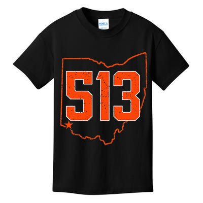 Retro Cincinnati 513 Area Code Ohio Kids T-Shirt