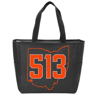 Retro Cincinnati 513 Area Code Ohio Zip Tote Bag