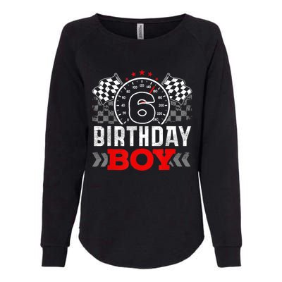 Race Car 6th Birthday Boy Party Racing Car Driver Pit Crew Womens California Wash Sweatshirt