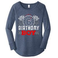 Race Car 6th Birthday Boy Party Racing Car Driver Pit Crew Women's Perfect Tri Tunic Long Sleeve Shirt