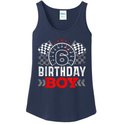 Race Car 6th Birthday Boy Party Racing Car Driver Pit Crew Ladies Essential Tank