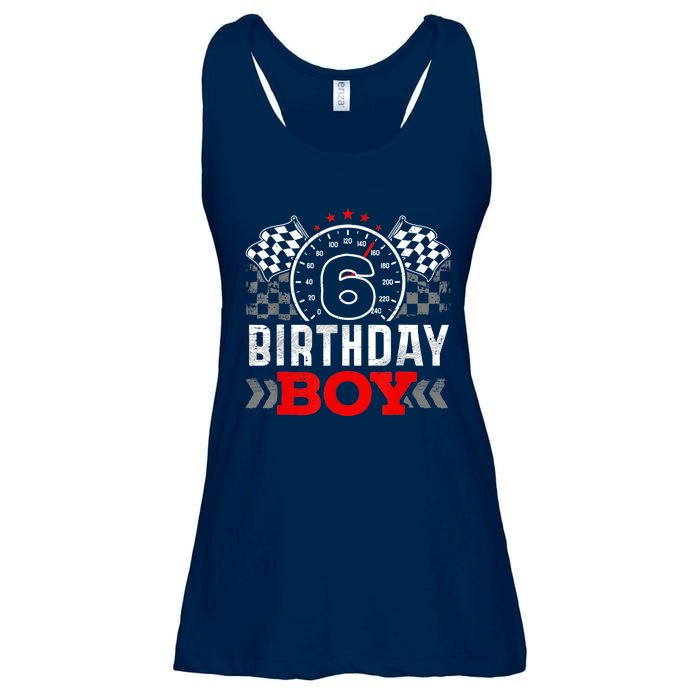 Race Car 6th Birthday Boy Party Racing Car Driver Pit Crew Ladies Essential Flowy Tank