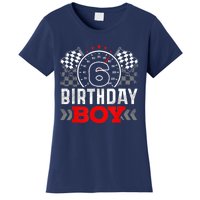 Race Car 6th Birthday Boy Party Racing Car Driver Pit Crew Women's T-Shirt