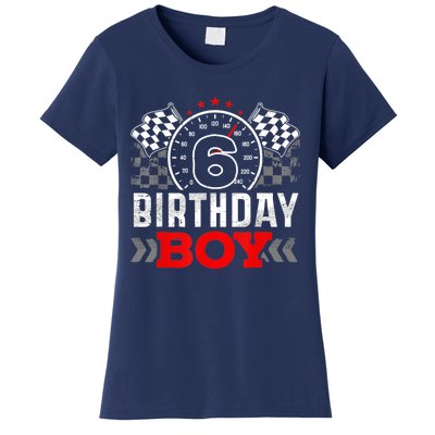 Race Car 6th Birthday Boy Party Racing Car Driver Pit Crew Women's T-Shirt