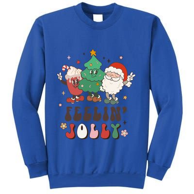 Retro Christmas 70s 80s Vintage Feeling Jolly Groovy Santa Great Gift Sweatshirt