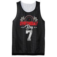 Race Car 7th Birthday Boy Party Racing 7 Year Old Pit Crew Mesh Reversible Basketball Jersey Tank