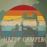 Rv Camping 70s 80s Retro Happy Camper Cool Gift Legacy Tie Dye Trucker Hat