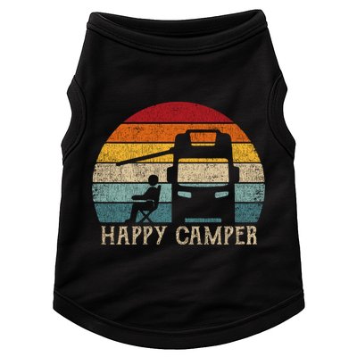 Rv Camping 70s 80s Retro Happy Camper Cool Gift Doggie Tank