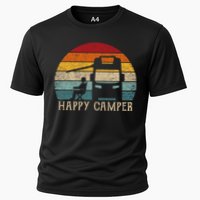 Rv Camping 70s 80s Retro Happy Camper Cool Gift Cooling Performance Crew T-Shirt