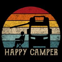 Rv Camping 70s 80s Retro Happy Camper Cool Gift Sustainable Bucket Hat