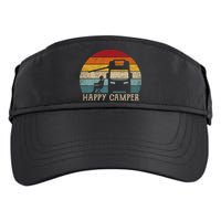 Rv Camping 70s 80s Retro Happy Camper Cool Gift Adult Drive Performance Visor