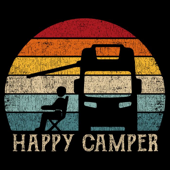 Rv Camping 70s 80s Retro Happy Camper Cool Gift Youth Performance Sprint T-Shirt