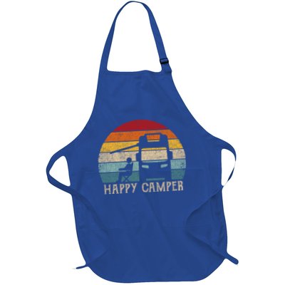 Rv Camping 70s 80s Retro Happy Camper Cool Gift Apron