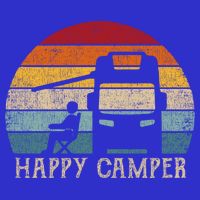 Rv Camping 70s 80s Retro Happy Camper Cool Gift Zip Tote Bag