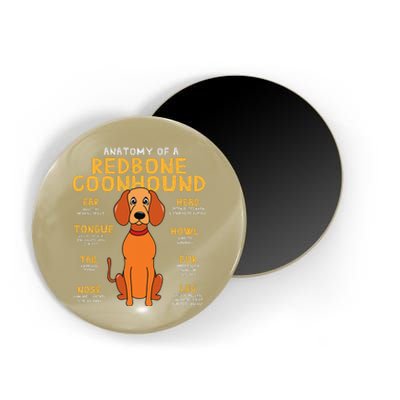 Redbone Coonhound Anatomy Funny Dog Mum Dad Magnet