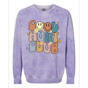 Retro Cool Aunt Club Groovy Colorful Aunties Funny Cute Gift Colorblast Crewneck Sweatshirt