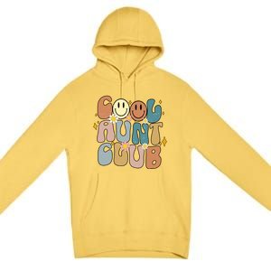 Retro Cool Aunt Club Groovy Colorful Aunties Funny Cute Gift Premium Pullover Hoodie