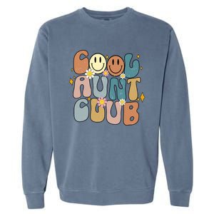 Retro Cool Aunt Club Groovy Colorful Aunties Funny Cute Gift Garment-Dyed Sweatshirt