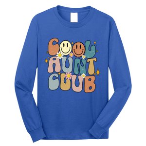 Retro Cool Aunt Club Groovy Colorful Aunties Funny Cute Gift Long Sleeve Shirt