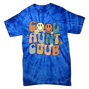 Retro Cool Aunt Club Groovy Colorful Aunties Funny Cute Gift Tie-Dye T-Shirt